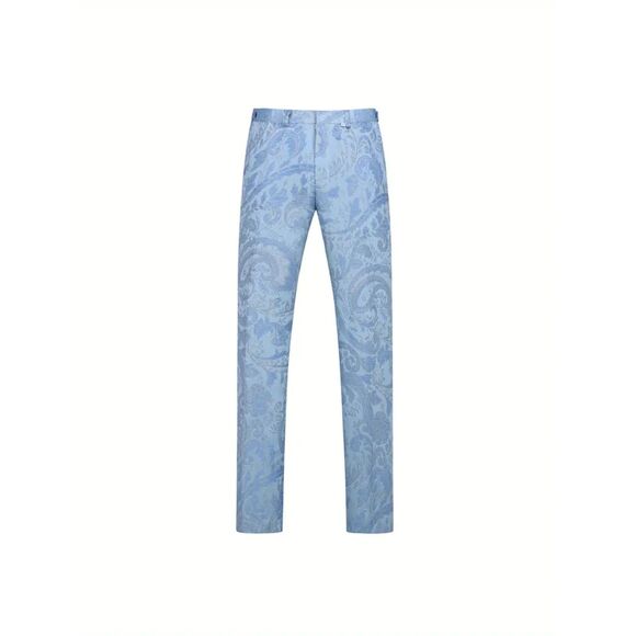 Men's Rococo Court Suit Light Blue Elegant 3PC Tailcoat Vest Pants Set 46-48 - Picture 3 of 11